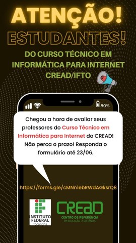 Avaliação Docente - Curso Técnico em Informática para Internet