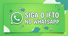 Banner verde com o logotipo do WhatsApp e o texto "Siga o IFTO no WhatsApp"