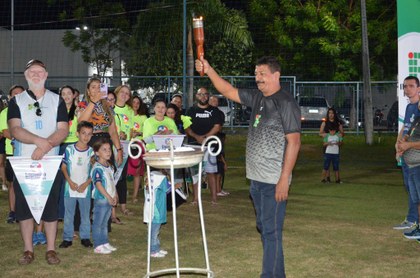 Acendimento da pira olímpica 