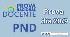 Prova Nacional Docente - PND. Prova será aplicada em 20/9