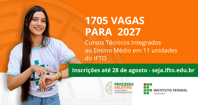 Prorrogado prazo de inscrição para cursos do Ensino Médio Integrados ao Ensino Técnico