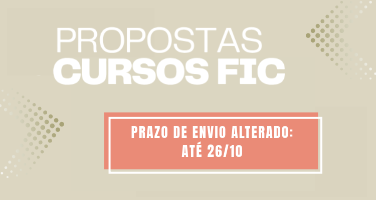 Prazo de envio de propostas de cursos FIC é alterado 