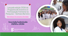 Inscrições de projetos está aberta até dia 19 de abril de 2026
